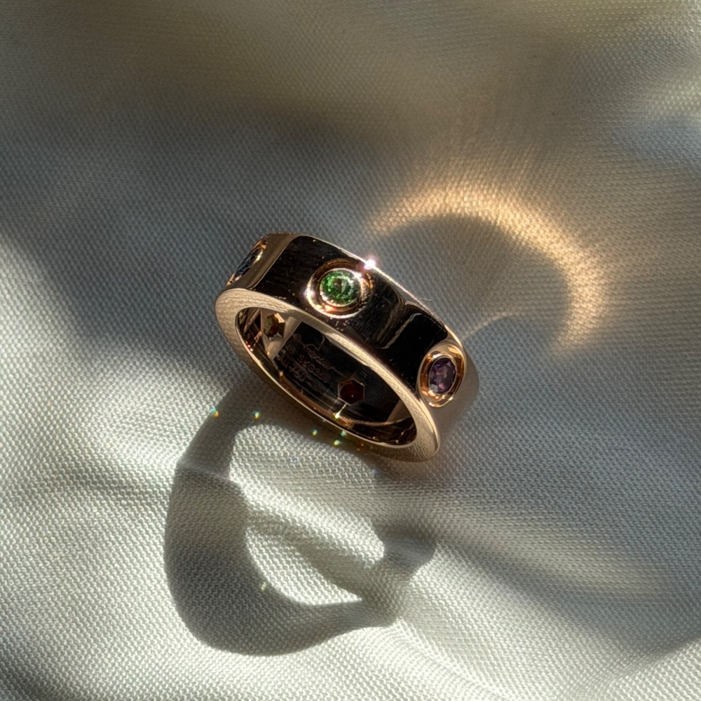 Cartier Love Ring 18k Rose Gold w/ Gemstones size 46 (3 3/4)